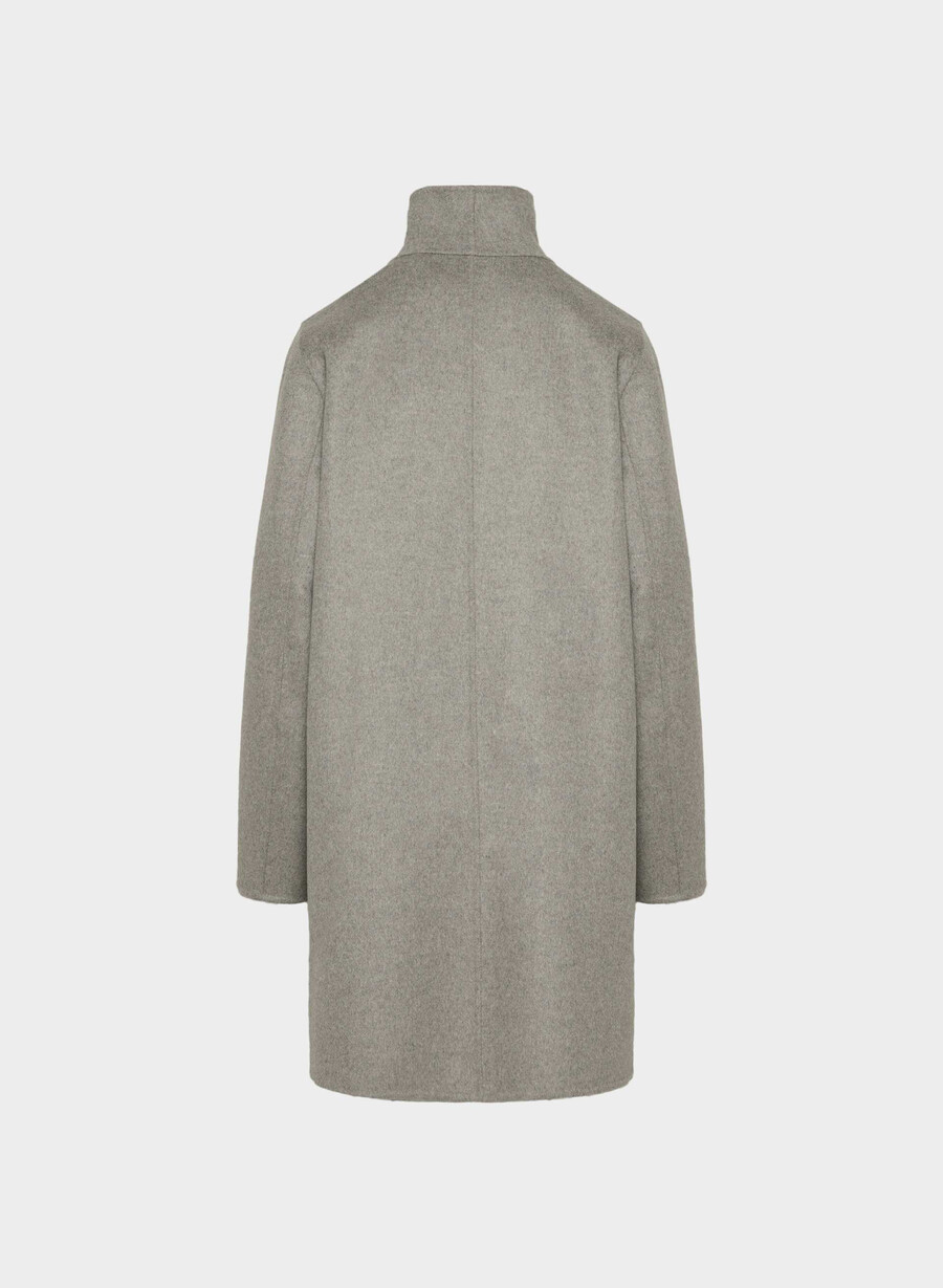 paltonul cocoon cu două fețe - luxe rewool heather matte pearl