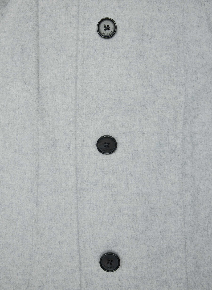 paltonul cocoon cu două fețe - luxe rewool heather chrome