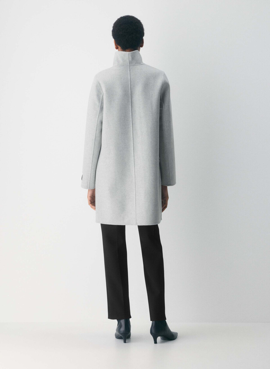 paltonul cocoon cu două fețe - luxe rewool heather chrome