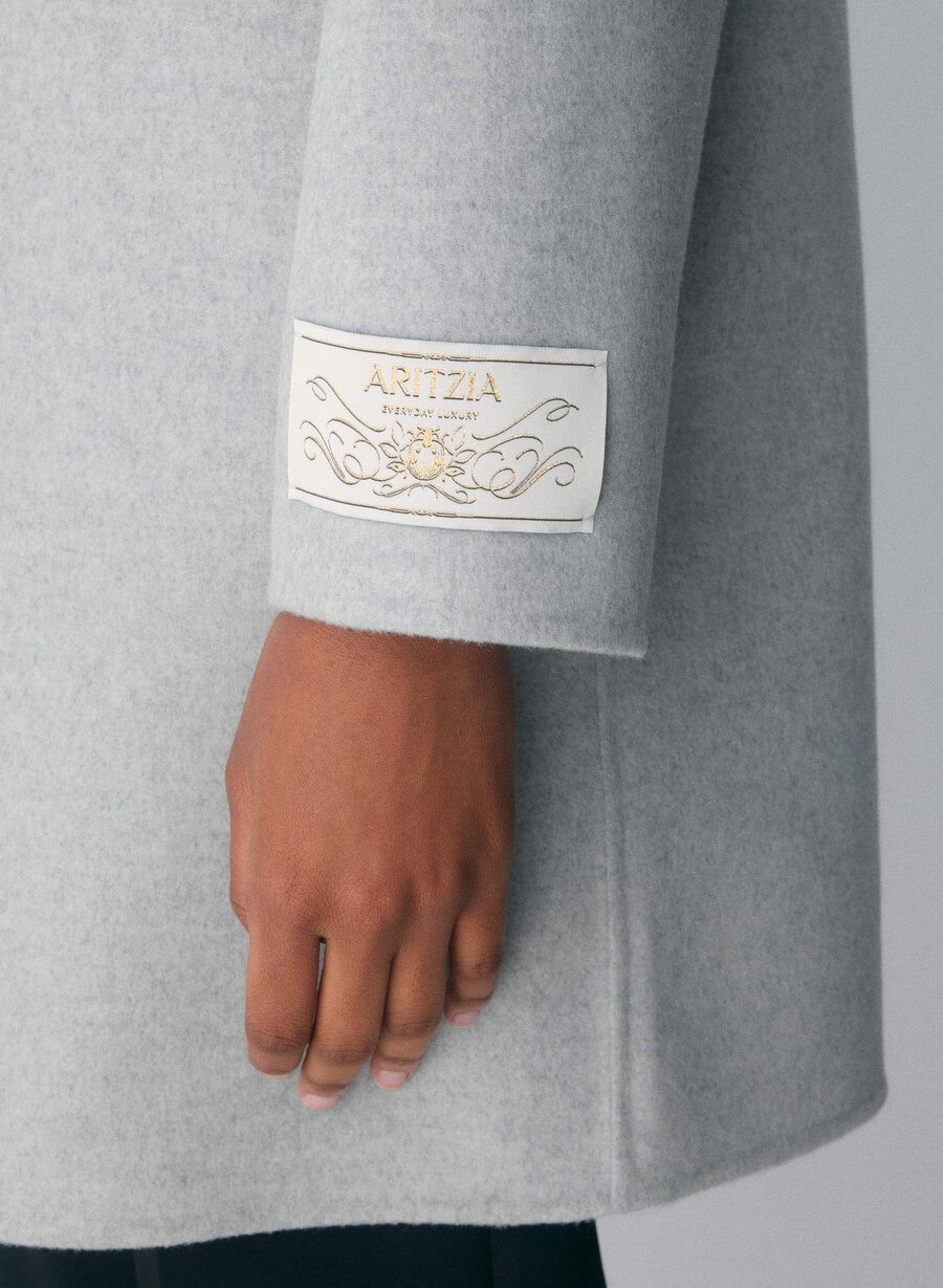 paltonul cocoon cu două fețe - luxe rewool heather chrome