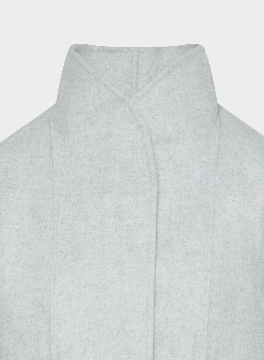 paltonul cocoon cu două fețe - luxe rewool heather chrome