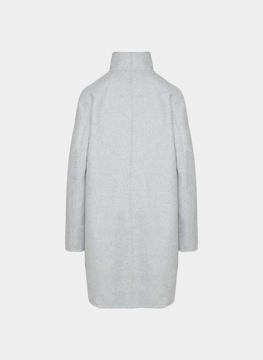 paltonul cocoon cu două fețe - luxe rewool heather chrome