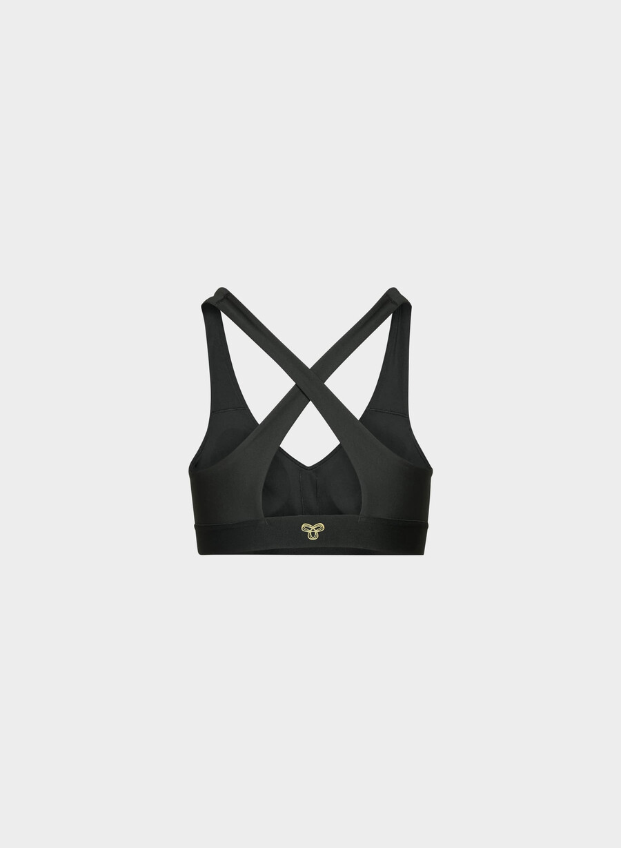 sutien sport glotone hustle negru alb strĂlucitor