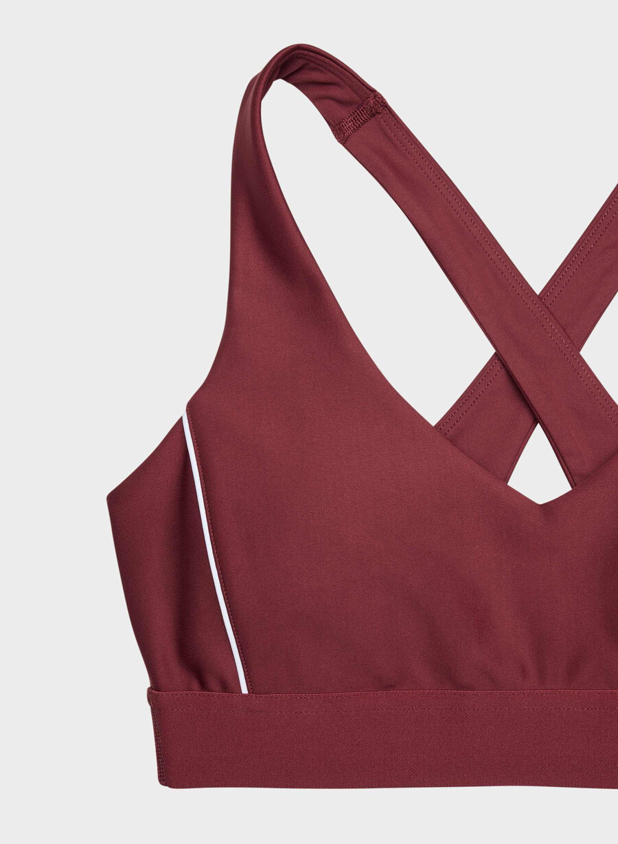 sutien sport glotone hustle cordovan alb strĂlucitor