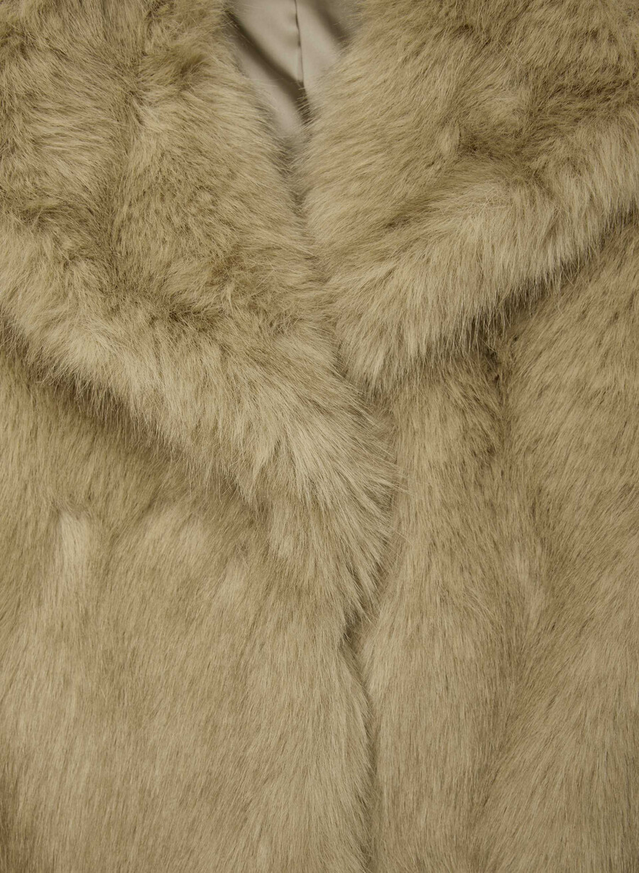 palton verbier - blană artificială arctic culoare bicoloră tip wicker