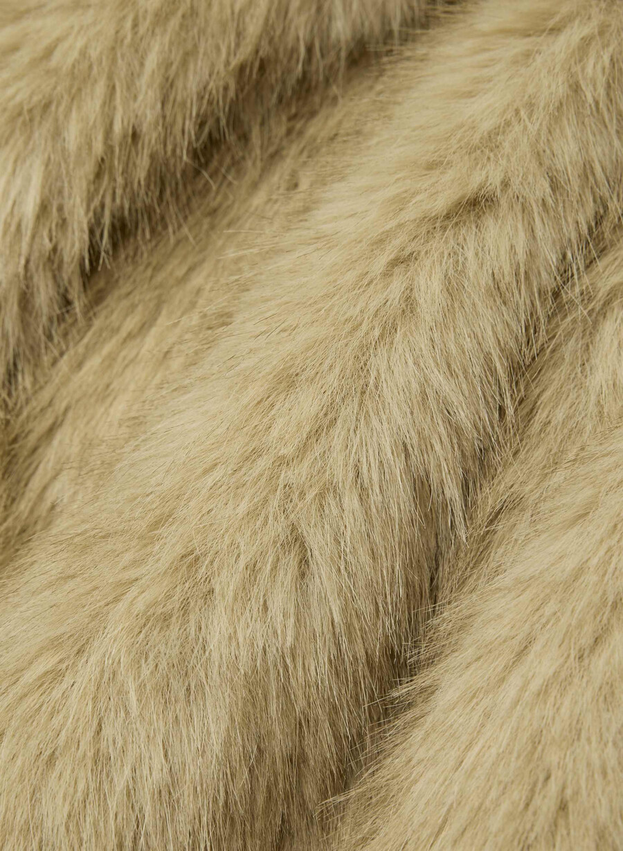 palton verbier - blană artificială arctic culoare bicoloră tip wicker