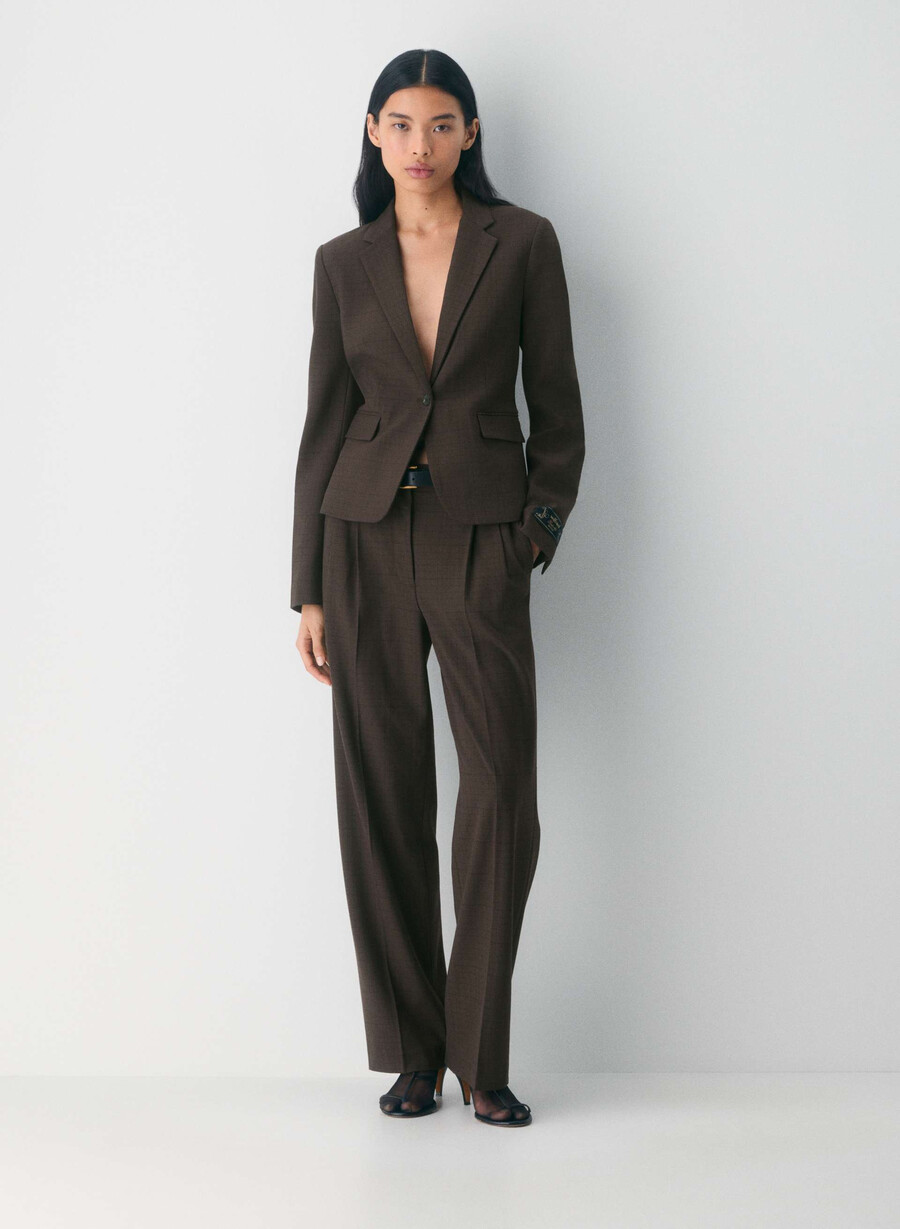 sacou etiquette - twill sanford chk rm brblk