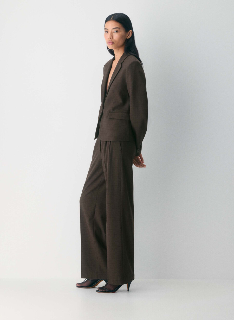 sacou etiquette - twill sanford chk rm brblk