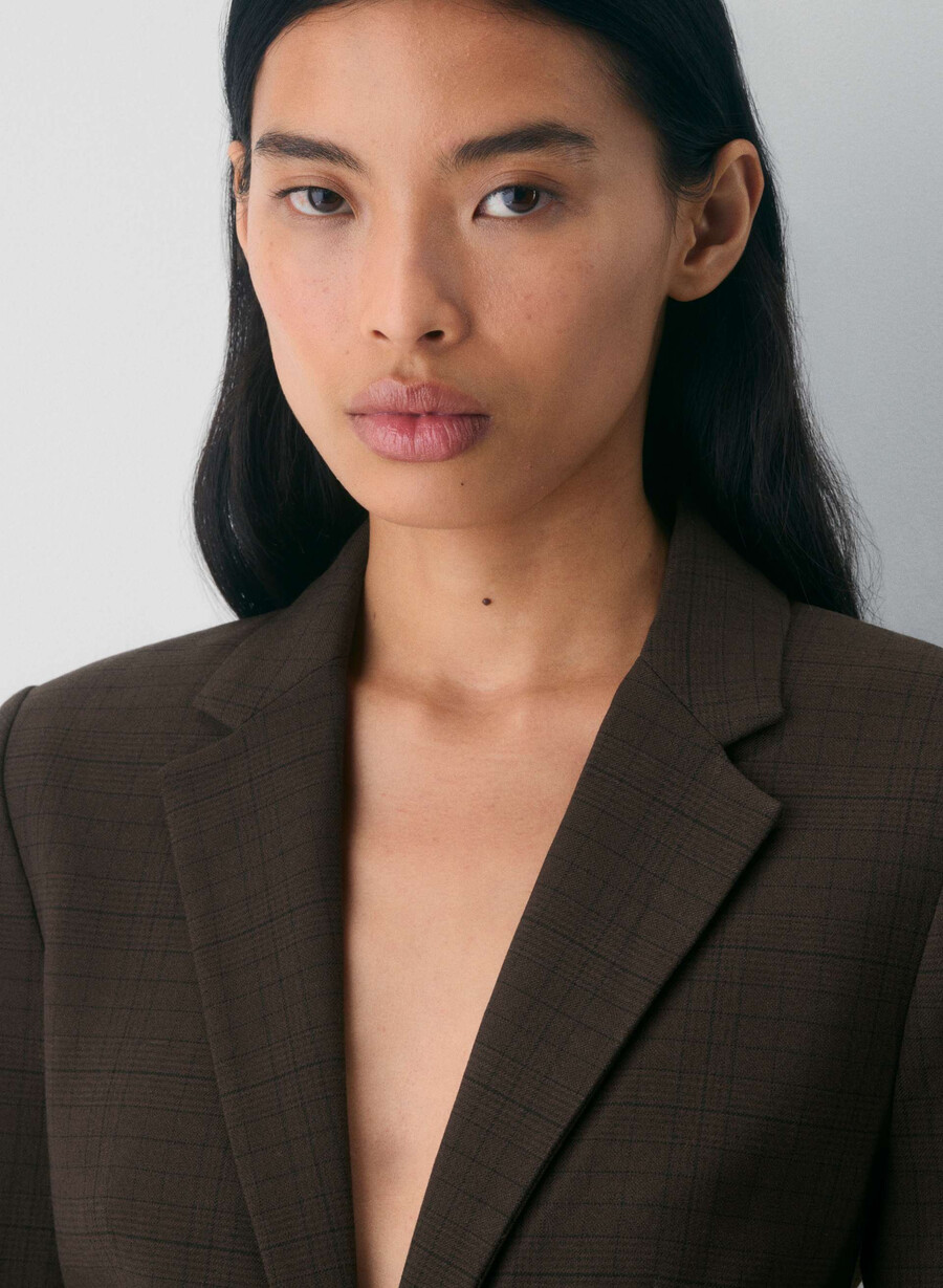 sacou etiquette - twill sanford chk rm brblk