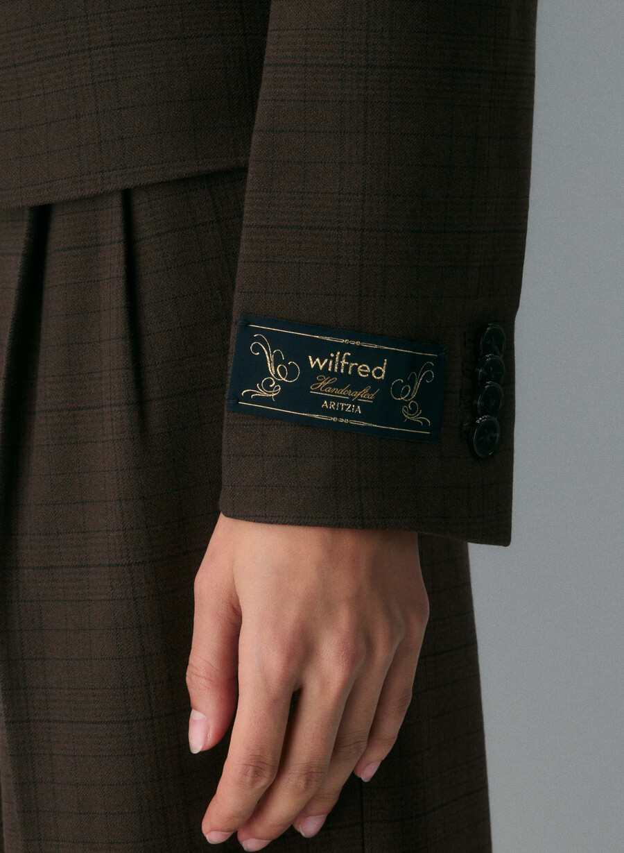 sacou etiquette - twill sanford chk rm brblk