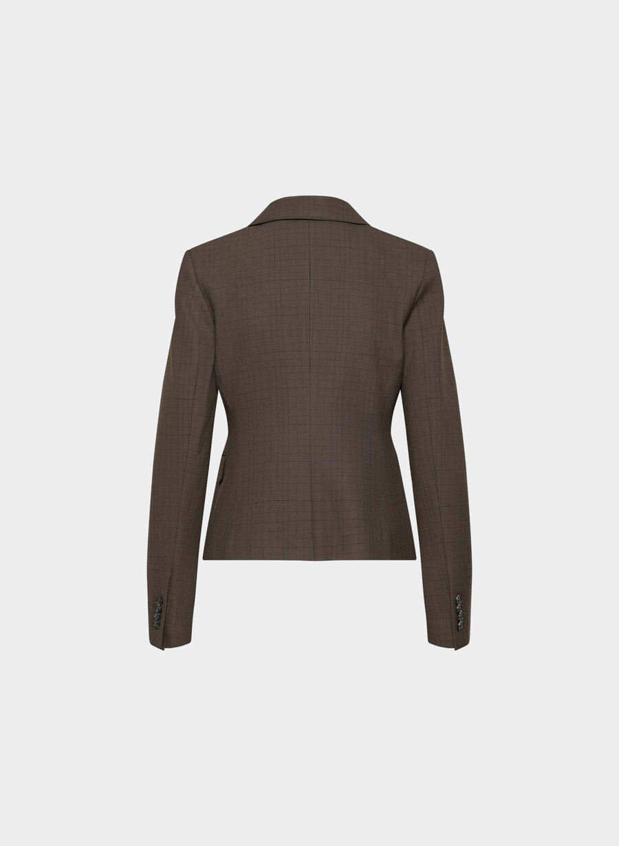 sacou etiquette - twill sanford chk rm brblk