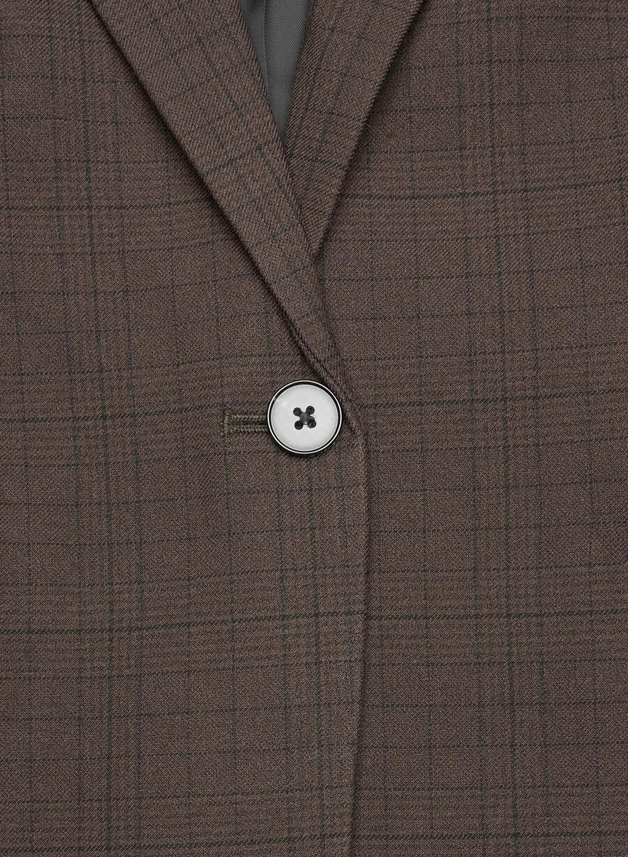 sacou etiquette - twill sanford chk rm brblk