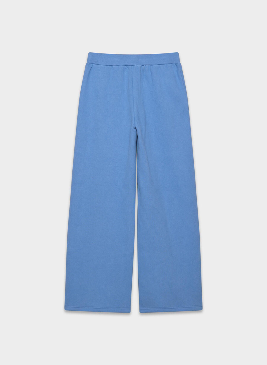 pantaloni de trening confortabili din fleece cu bandă mega french blue