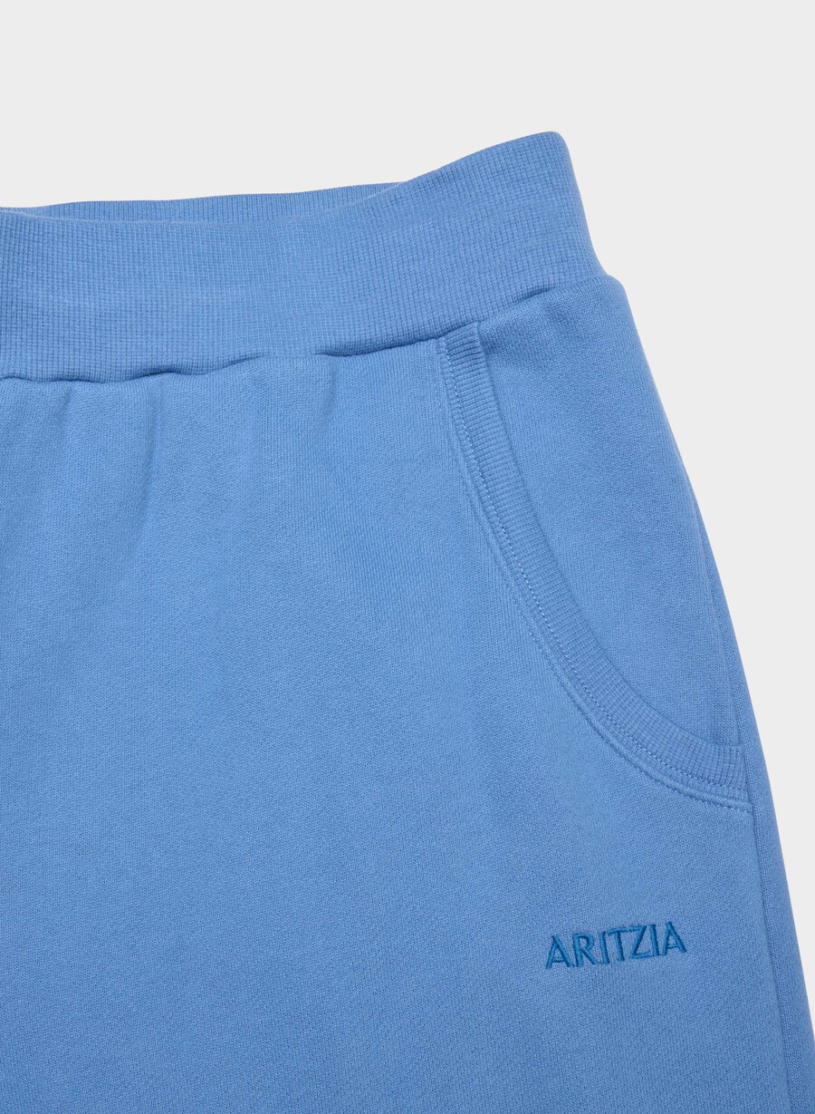 pantaloni de trening confortabili din fleece cu bandă mega french blue