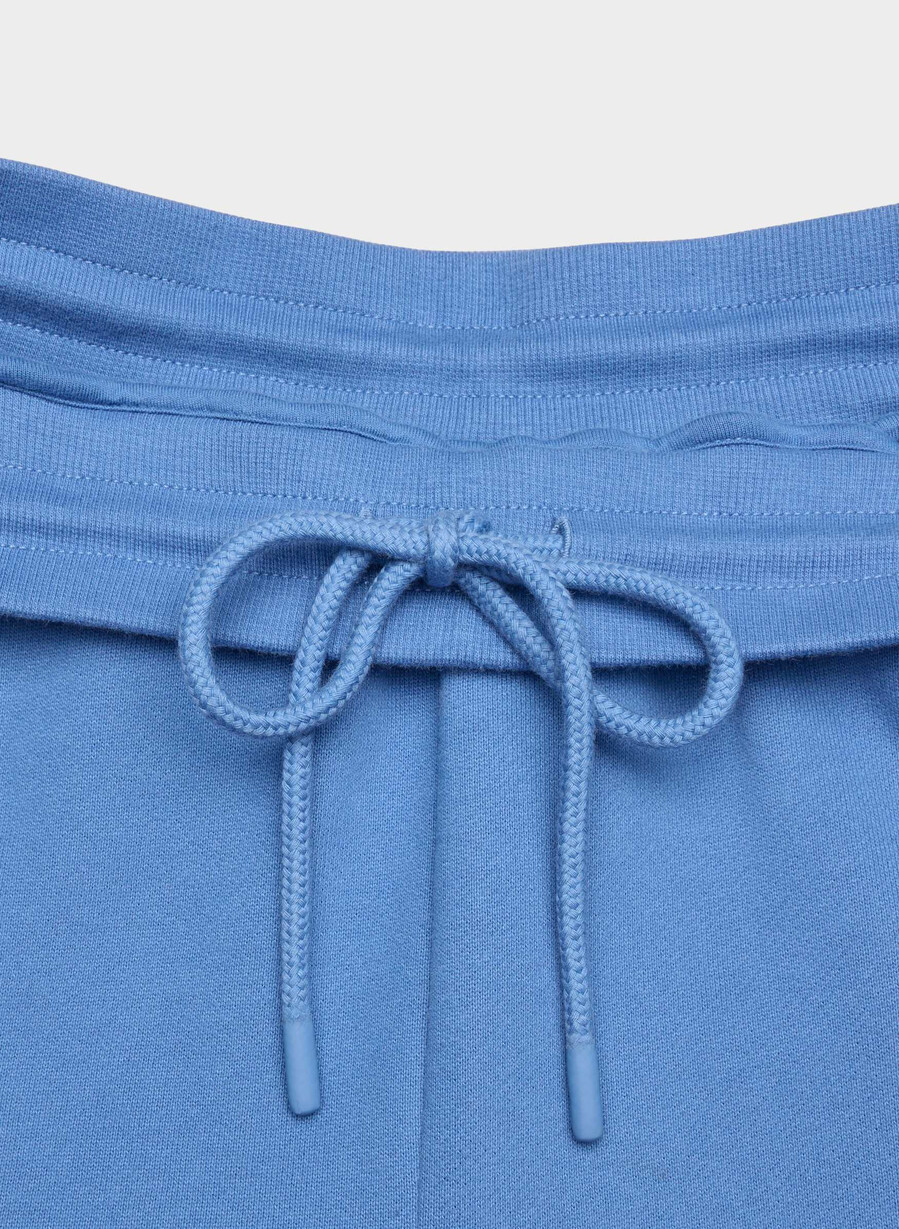 pantaloni de trening confortabili din fleece cu bandă mega french blue