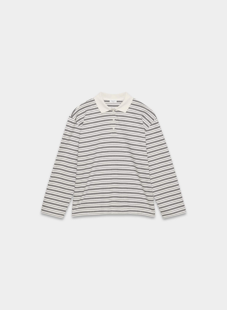 tricou cu mânecă lungă interlock cotton eton mesteacĂn deschisnegru