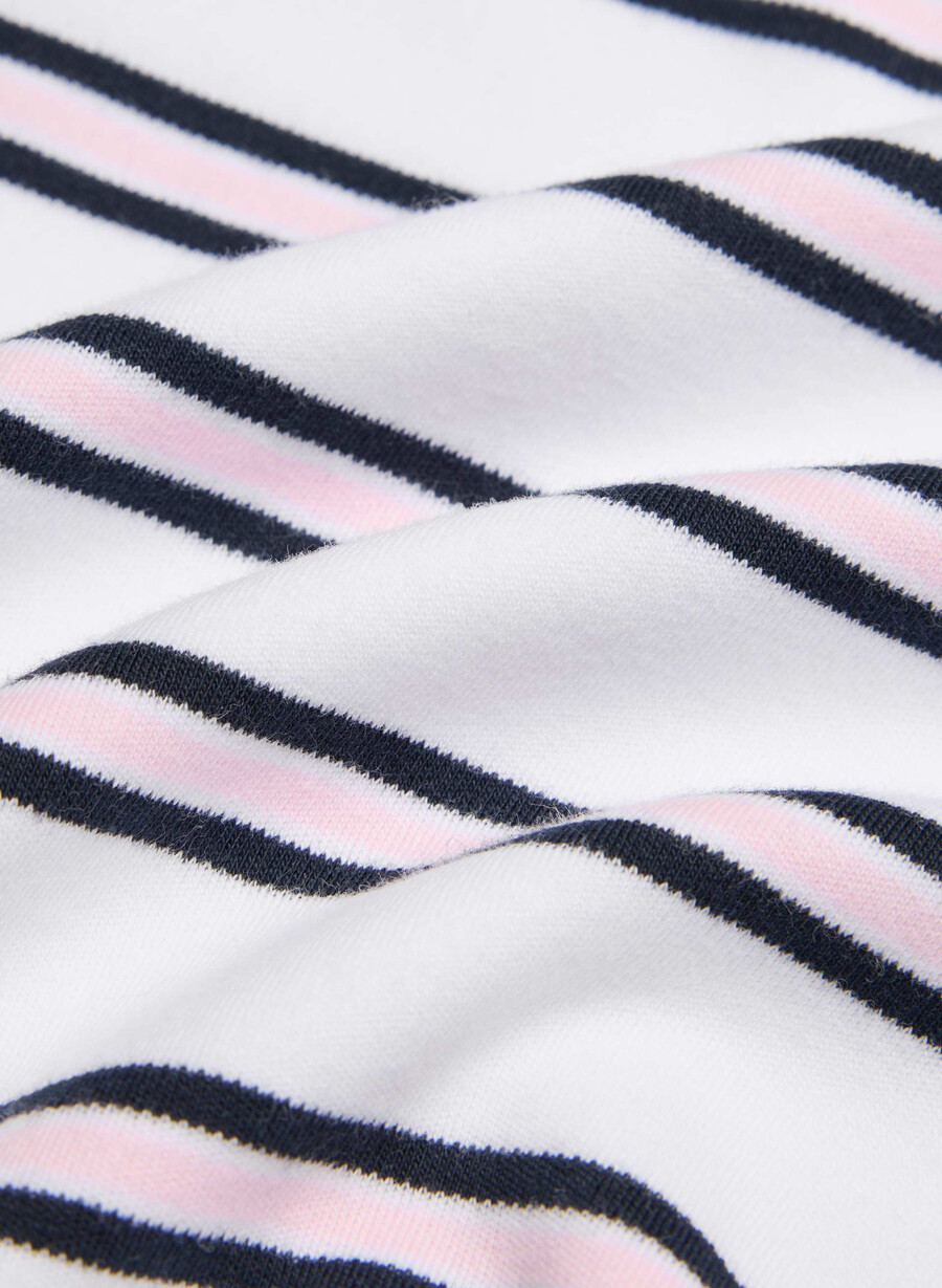 tricou cu mânecă lungă interlock cotton eton alb roz villa