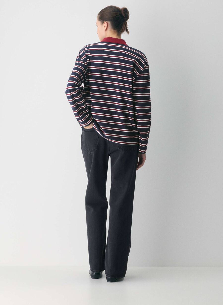 tricou cu mânecă lungă interlock cotton eton dk nt nvy cordovan