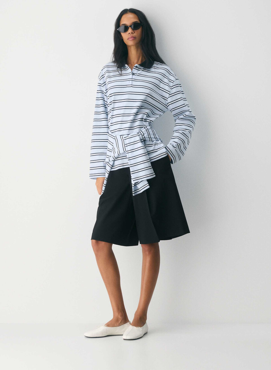 tricou cu mânecă lungă interlock cotton eton mddy bldrk nght nvy