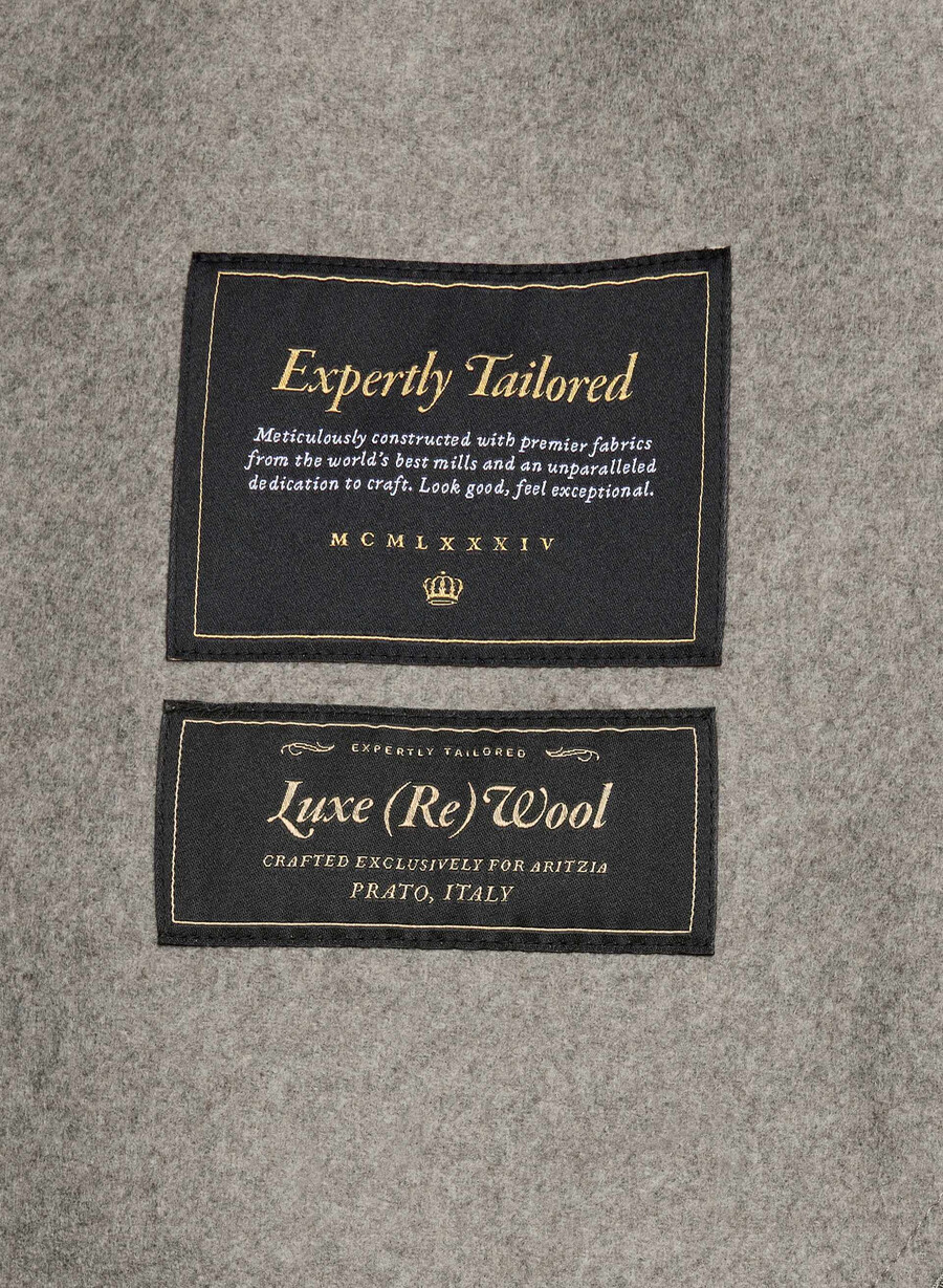 palton dublu the embrace - luxe rewool heather dark taupe
