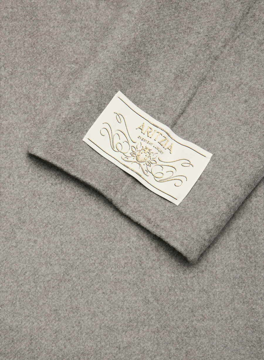 palton dublu the embrace - luxe rewool heather dark taupe
