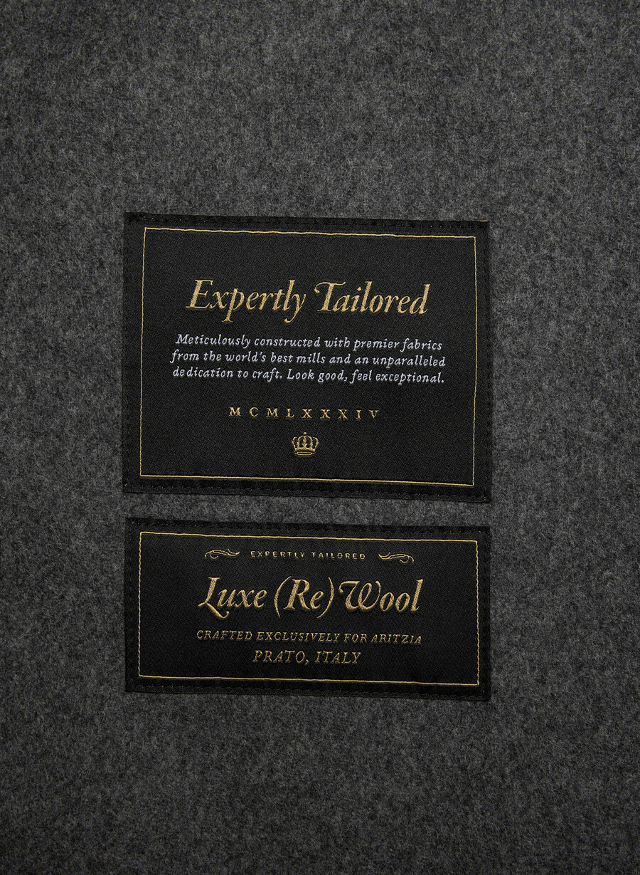 palton dublu the embrace - luxe rewool heather charcoal