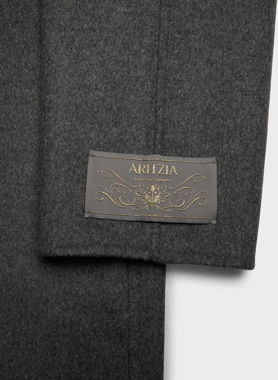 palton dublu the embrace - luxe rewool heather charcoal