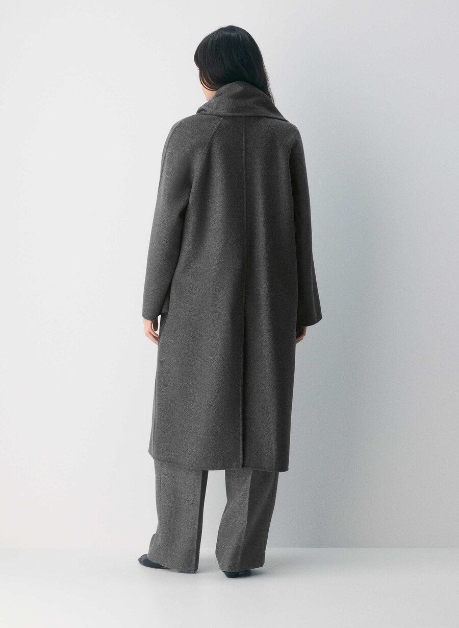 palton dublu the embrace - luxe rewool heather charcoal
