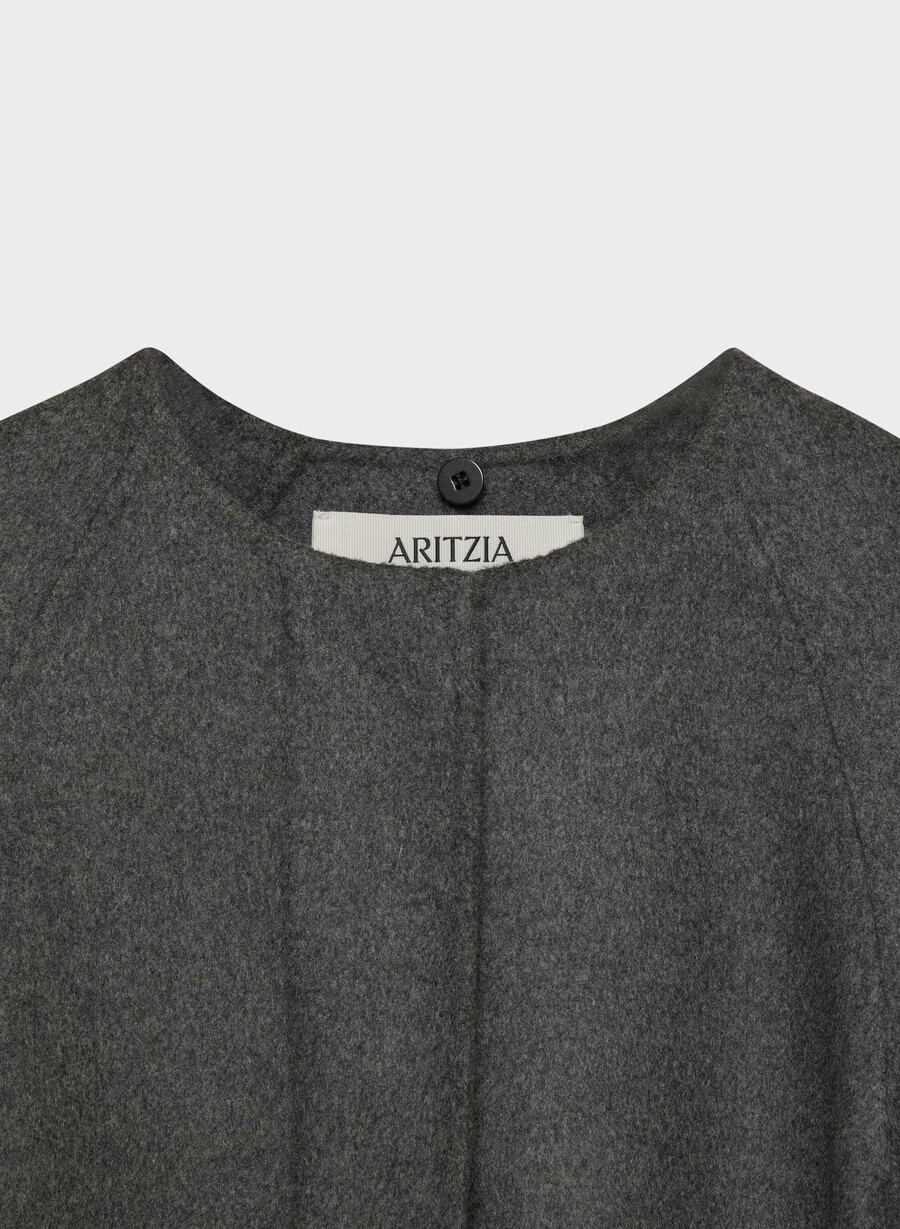 palton dublu the embrace - luxe rewool heather charcoal