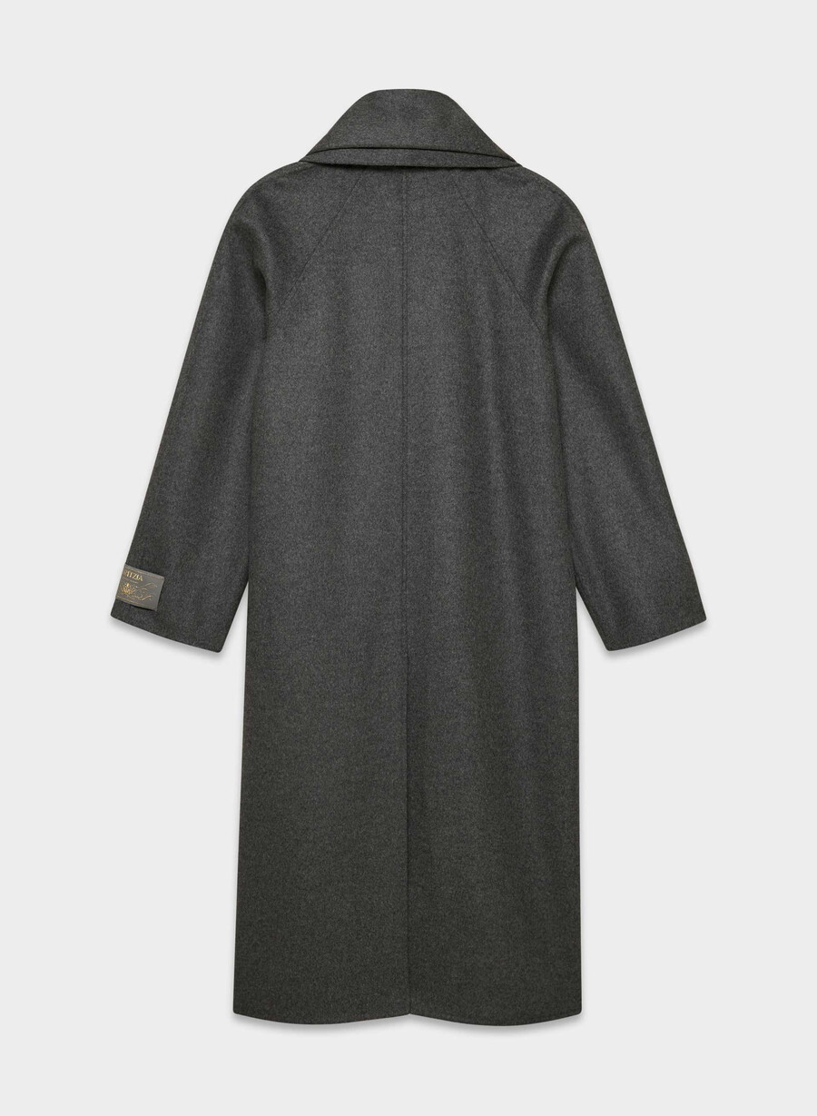 palton dublu the embrace - luxe rewool heather charcoal
