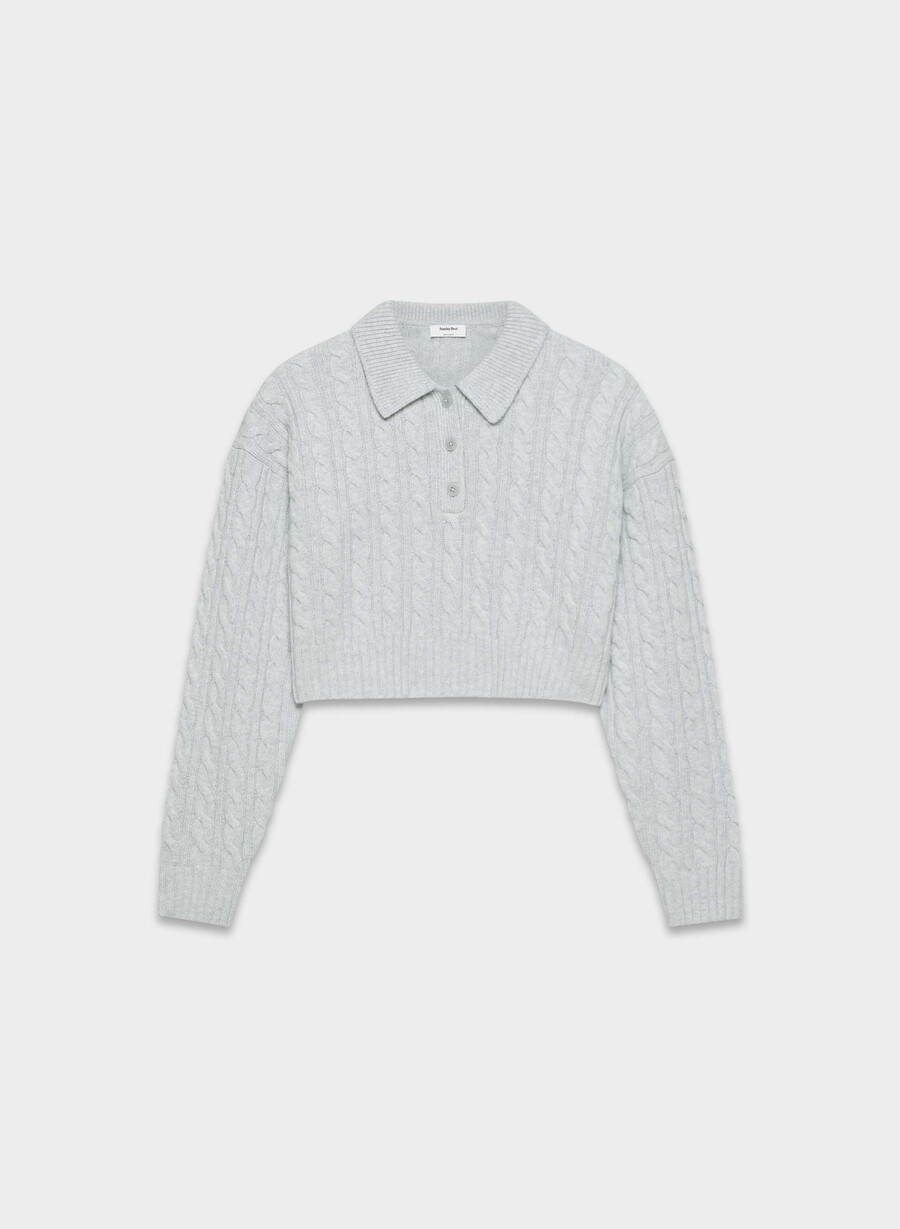 pulover polo rosebud heather chrome