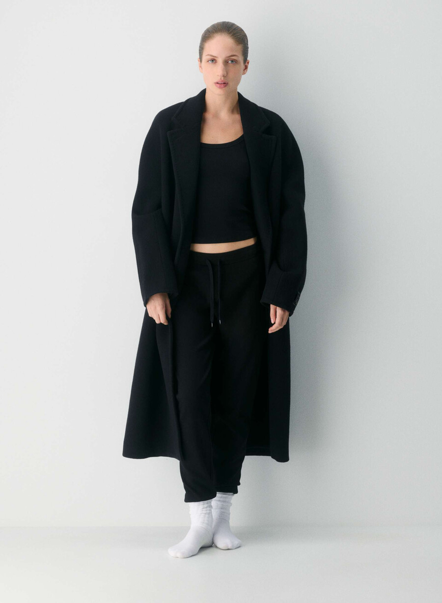 jogger cu nervuri homestretch negru