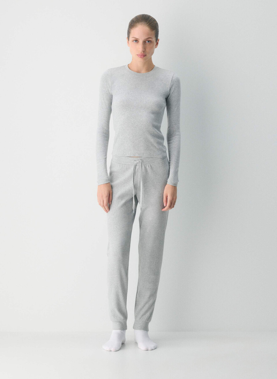 pantaloni de jogging homestretch rib heather crom