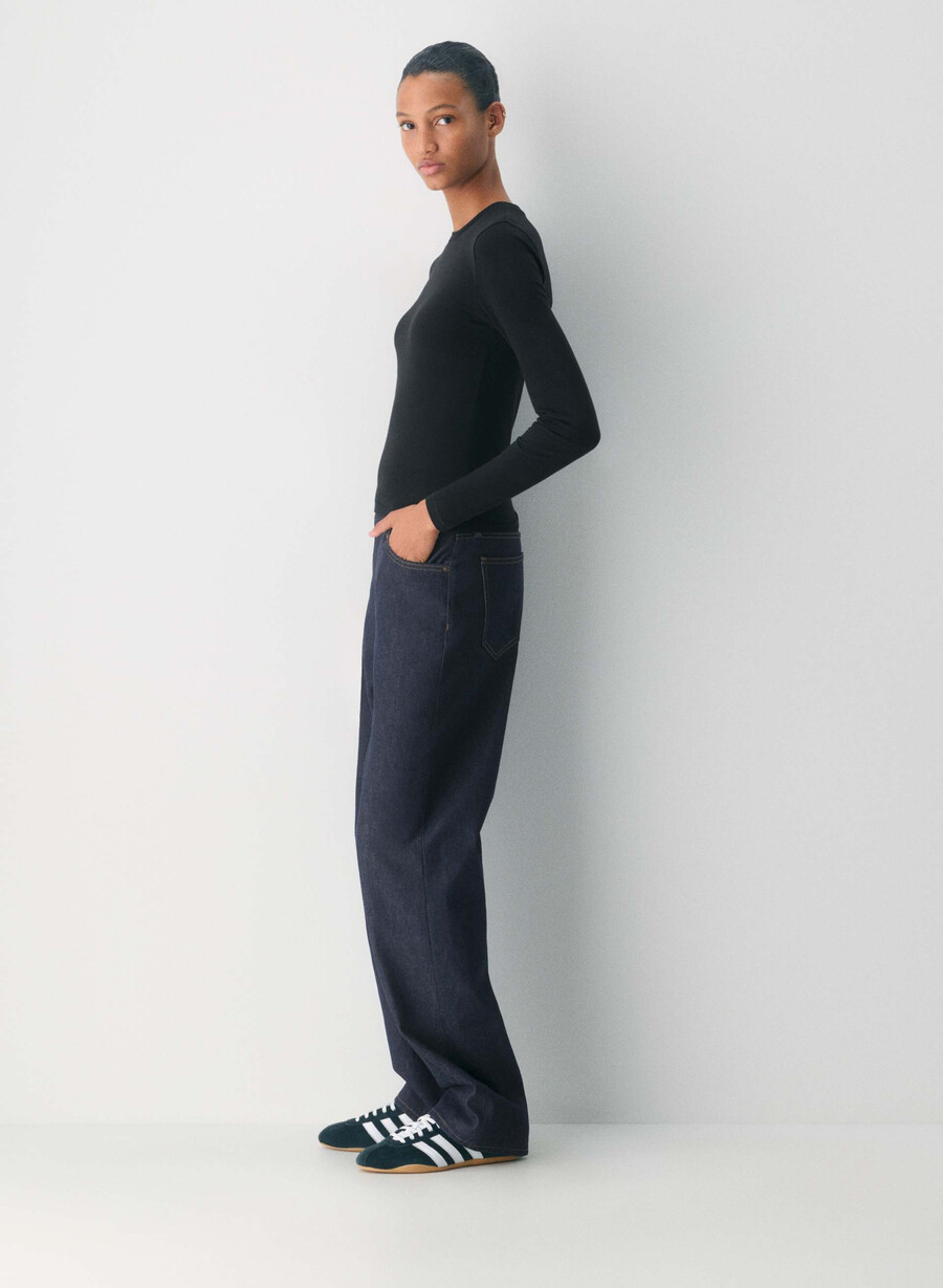 tricou cu mânecă lungă homestretch smooth solo negru