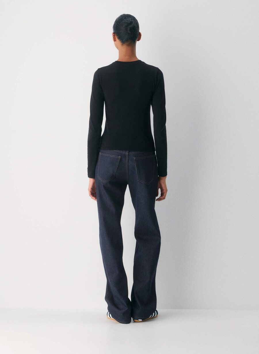 tricou cu mânecă lungă homestretch smooth solo negru