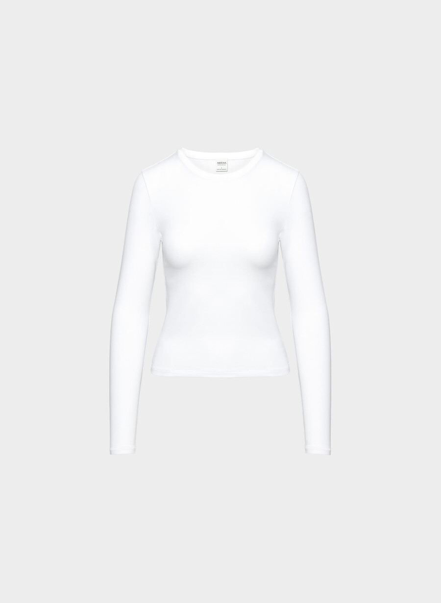 tricou cu mânecă lungă homestretch smooth solo alb strĂlucitor