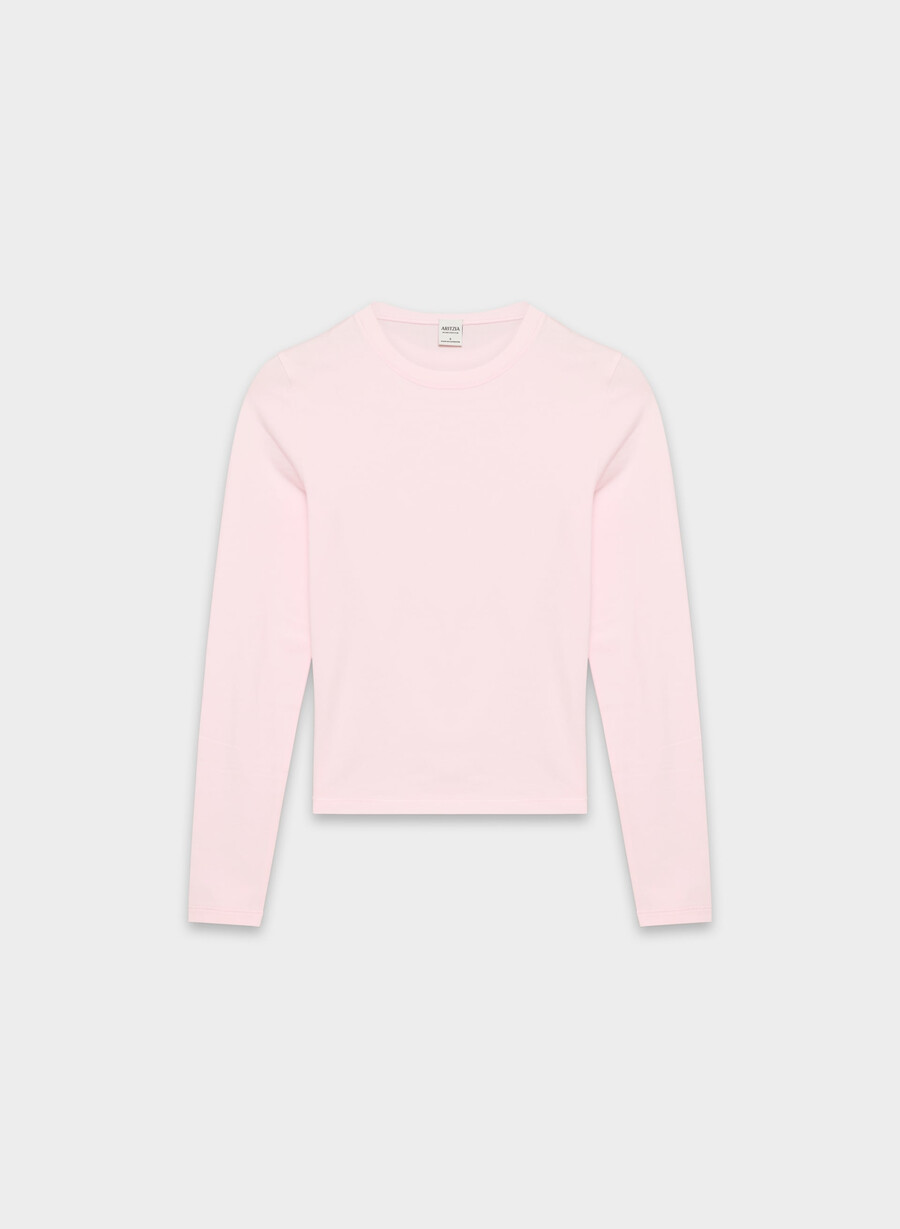 tricou cu mânecă lungă homestretch smooth solo villa pink