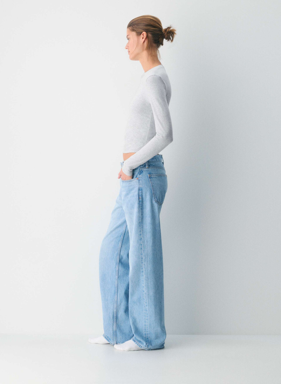 tricou cu mânecă lungă homestretch smooth solo culoare heather chrome