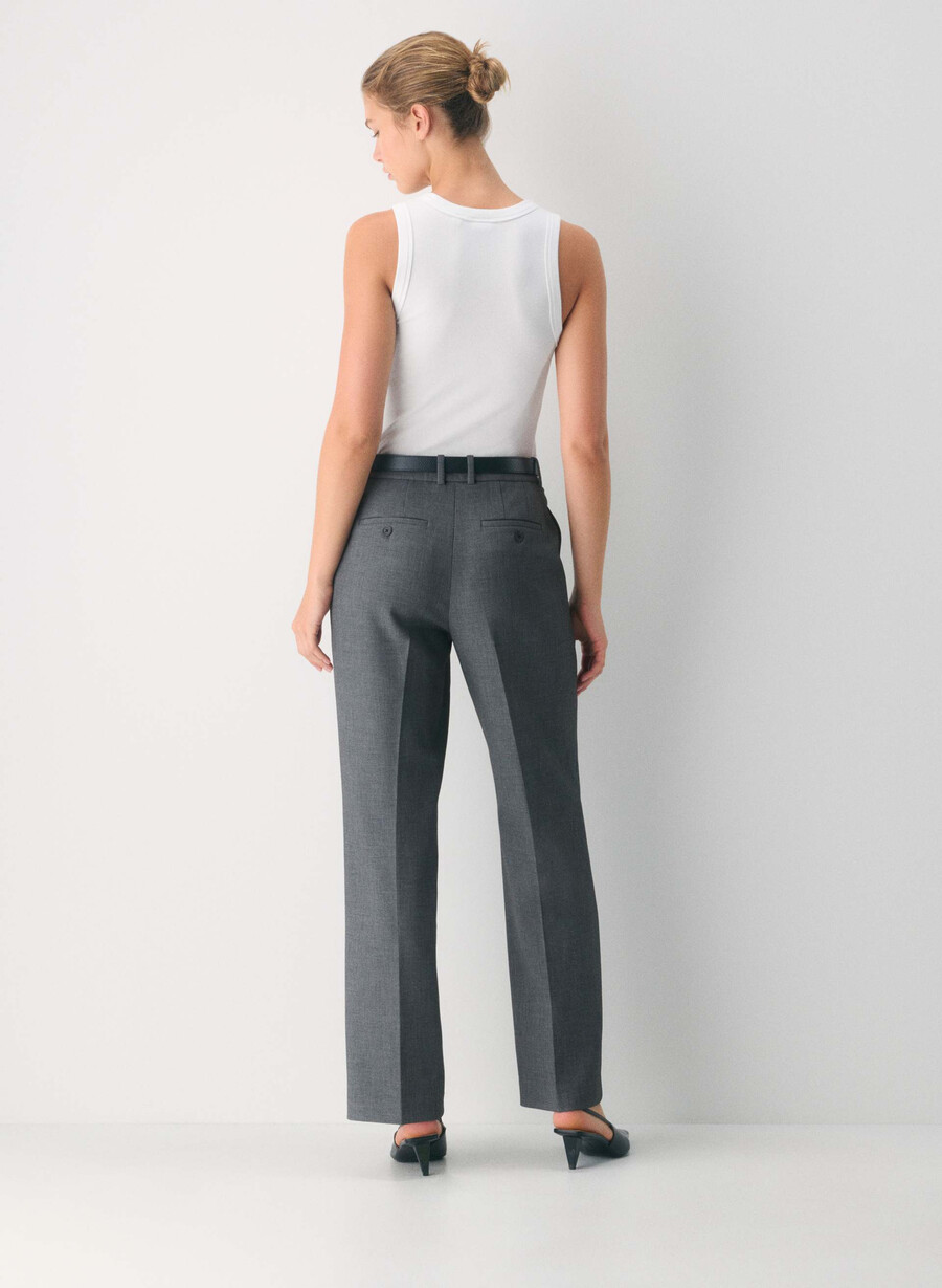 pantaloni new agency curve-fit - ressential heather charcoal