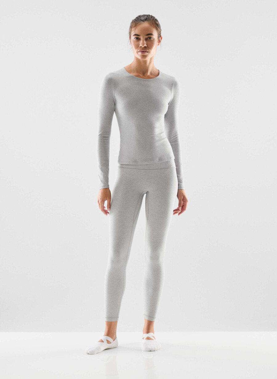 tricou softwhip essential cu mânecă lungă heather chrome