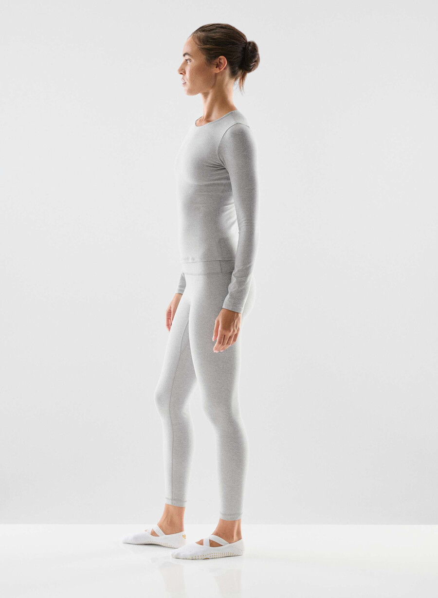 tricou softwhip essential cu mânecă lungă heather chrome