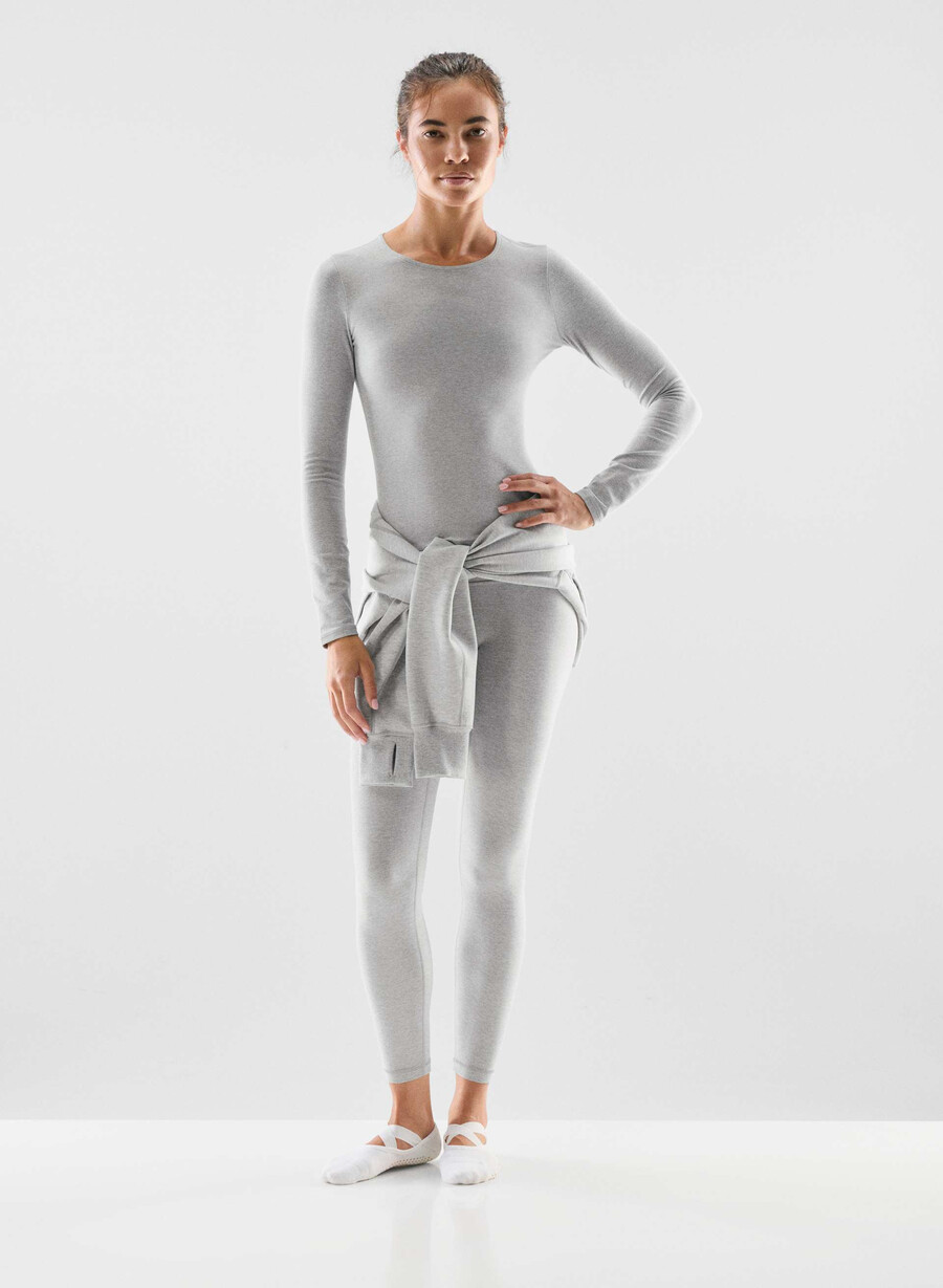 tricou softwhip essential cu mânecă lungă heather chrome