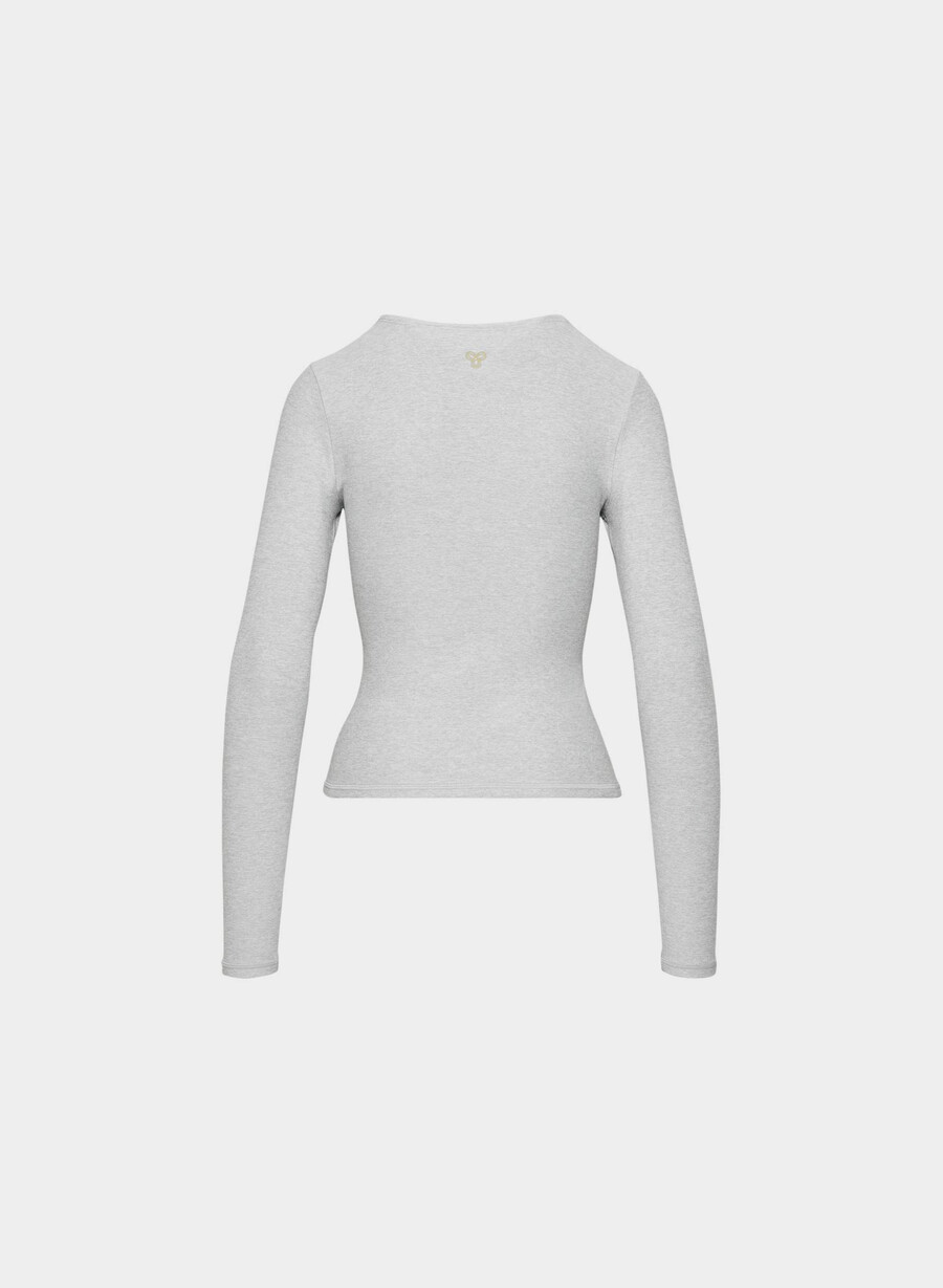 tricou softwhip essential cu mânecă lungă heather chrome