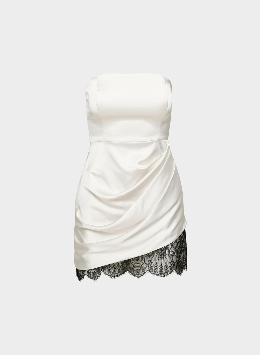 rochie din satin showtime mesteacĂn deschis