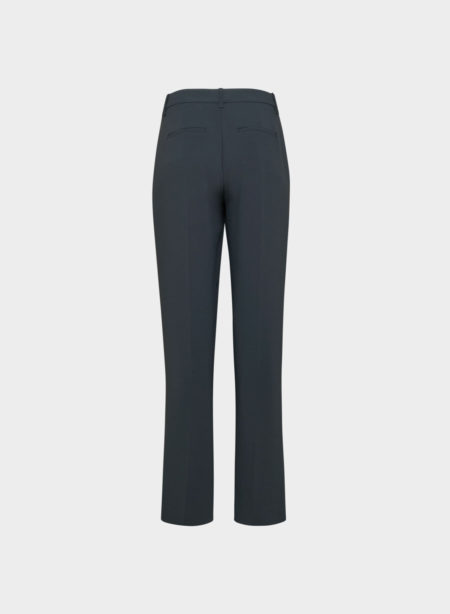 pantalonii the effortless pant curve-fit cu talie joasă - crepette bleumarin Închis