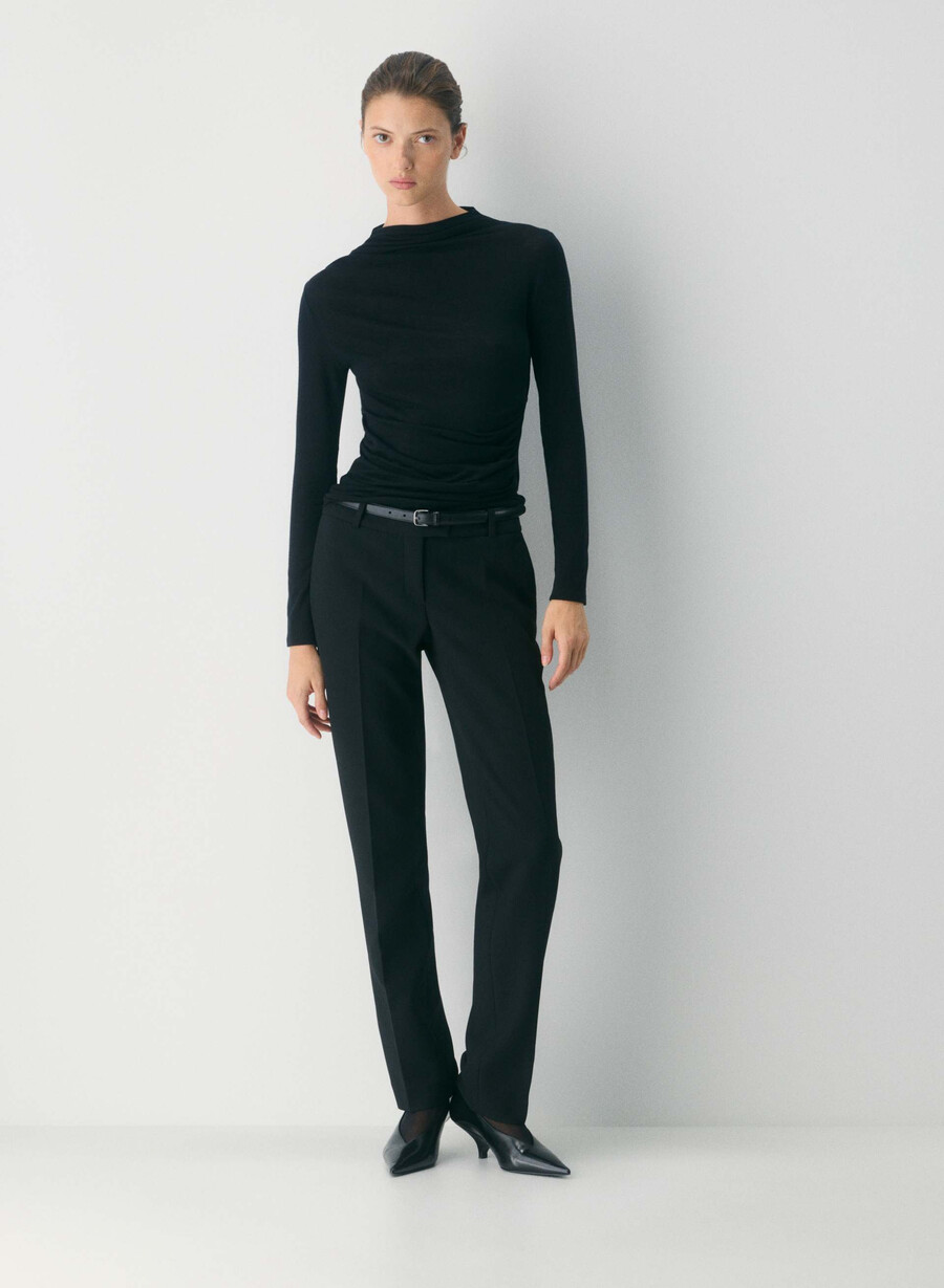 lillian tricou cu mânecă lungă bare rose