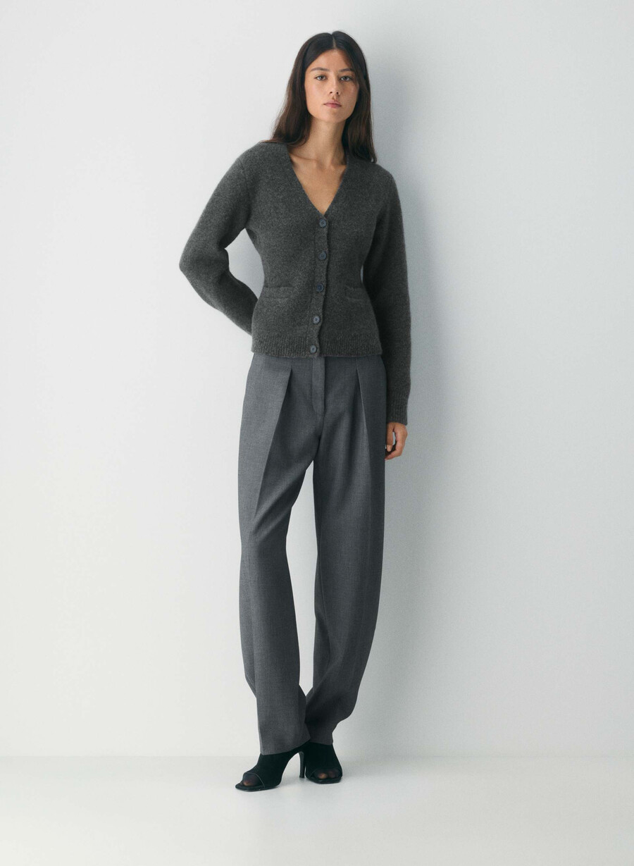 cardigan seaport heather charcoal