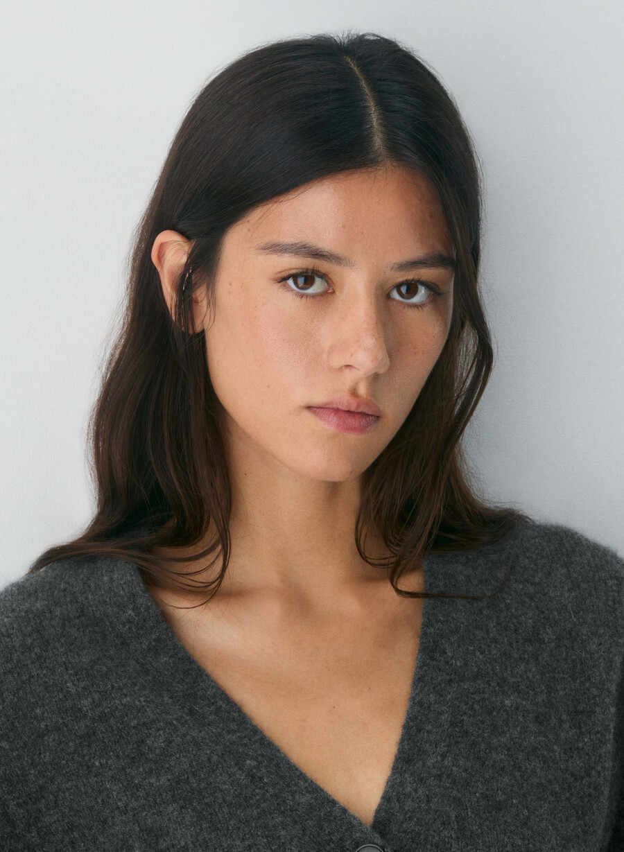 cardigan seaport heather charcoal