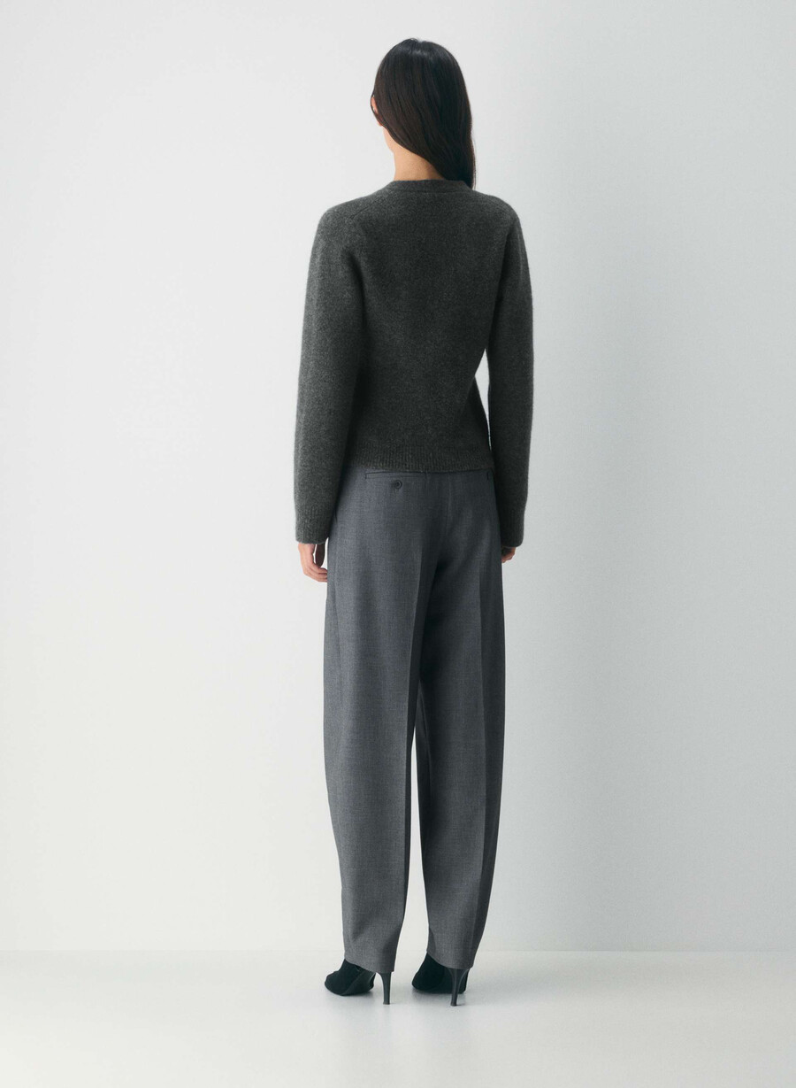 cardigan seaport heather charcoal