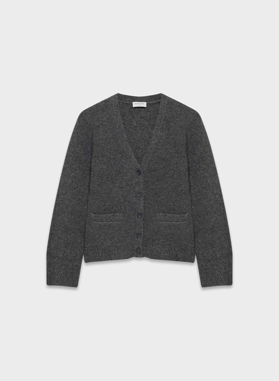 cardigan seaport heather charcoal